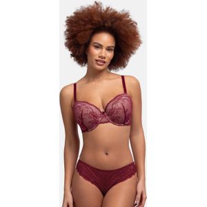 DORINA Dames Chloe T-shirt Everyday BH- pak van 2, Bordeaux Rood/Zwart, 80C