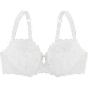 Dorina - Celine - Kanten Beugel BH - Ivoor - Stevige BH zonder Vulling - Grote Maten - 100C