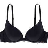 Dorina - Push up / Plunge BH - Wit - Kanten BH Band - 3/4 Cup - Decollete BH