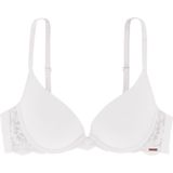 Dorina - Push up / Plunge BH - Wit - Kanten BH Band - 3/4 Cup - Decollete BH