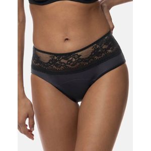 Dorina - Menstruatie Midi Slip - Ondergoed - Zwart - Kanten