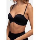 Dorina strapless BH met beugel - Bandeau bh - Sublime Sculpt - Voorgevormde Bh met afneembare bandjes  - Zwart