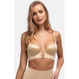Laag uitgesneden BH Sublime Scult DORINA. Polyamide materiaal. Maten 85C FR - 70C EU. Beige kleur