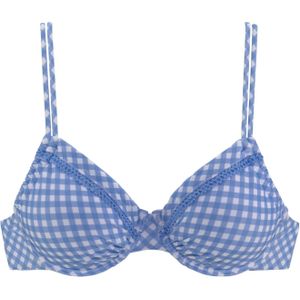 BUFFALO Bikinitop  blauw / wit
