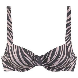 Look - Dierenprint - Beugelbikini - Zwart - Polyamide