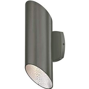 Temara 6111440ATE dimbare LED-wandlamp voor buiten, straalt naar boven en beneden uit, gepolijste grafiet afwerking