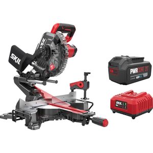 SKIL 20V afkortzaag / verstekzaag 216mm met trekfunctie en laser 3590AA incl. 4.0Ah accu + snellader