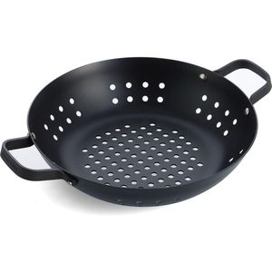 Merten & Storck - Carbon Steel - Barbecue-wok - 30 cm - Zwart