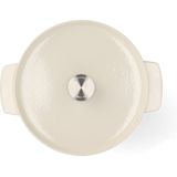 KitchenAid Runder Bräter Aus Gusseisen 22cm - 3,3l In Crème
