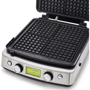 Greenpan wafelijzer met platen voor klassieke wafels + Luikse / Brusselse wafels cream