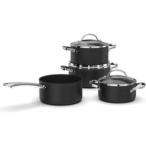 Gero - MAX Kookpannenset - 4-delig - Zwart - Aluminium