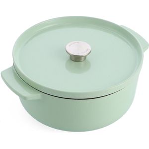 KitchenAid Cast Iron Gietijzeren stoofpan met deksel, Ø 26 cm, rond, 5,2 l, 6 kg, hoogwaardig en duurzaam, grijpen, frituren, PFAS-vrij, inductie, ergonomische handgreep, in de oven op 260 °C,