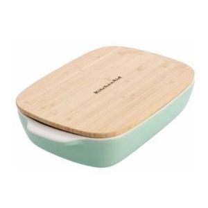 KitchenAid Ovenschaal met bamboe deksel - large - pistache groen