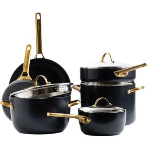 CAROTE 11-delige Pannenset,Bestaande uit een pan van 24/28c Braadpannen,28c Wokpan en 16/24c CAROTE 11-delige Pannenset,Bestaande uit een pan van 24/28c Braadpannen,28c Wokpan en 16/24c