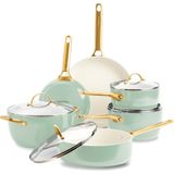 Pannenset GreenPan Padova Mint Green Pannenset Met Keramische Antikleeflaag (10-Delig)