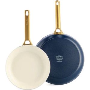 Pannenset Greenpan Padova Oxford Blue Met Keramische Antikleeflaag (2-delig)