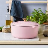 BK Bourgogne braadpan 28cm/6.7L Blush pink gietijzer inductie