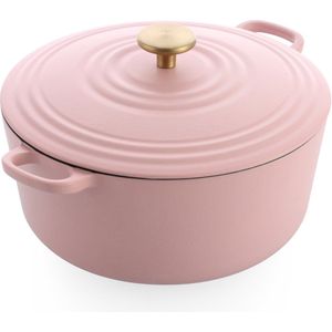 BK Bourgogne braadpan 28cm/6.7L Blush pink gietijzer inductie