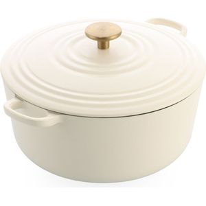 BK Bourgogne braadpan 28cm/6.7L Cream White - gietijzer - inductie