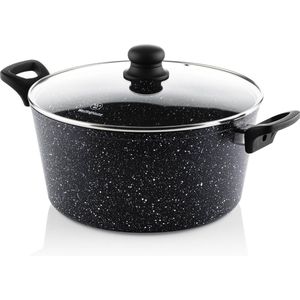Westinghouse - Kookpan - Zwart Marmer - Antiaanbaklaag - Ø 28 cm - Met Deksel