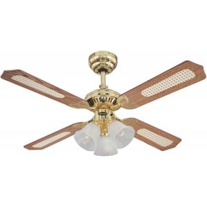 Westinghouse Princess Trio Ventilator Hout 105 cm - Elegante Plafondventilator met Rotanlook