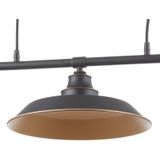 Westinghouse Lighting Drielichts trekkoordhanglamp voor keukeneiland, uitvoering geolied brons met accenten, glas, 1 W, 102 x 102 x 105 cm, 6332540, hanglamp met 3 lampen