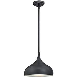 Westinghouse Lighting Eenvlammige hanglamp, uitvoering mat geborsteld gun metaal, glas, 1 W, 30 x 30 x 105 cm, 6329440