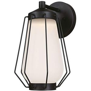 Westinghouse Lighting Wandlamp Corina LED buitenlamp dimbaar met een lamp in mat zwart met matglas 63736