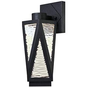 Westinghouse 63747 LED wandlamp buitenlamp Zion dimbaar met een lamp, getextureerde ijzeren afwerking met helder glas
