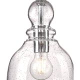 Westinghouse Lighting 61007 Eendelige hanglamp voor binnen, uitvoering in geborsteld nikkel met helder antiek glas