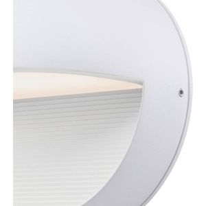 Westinghouse Lighting 6581540 eenlichts dimbare LED-wandlamp voor buiten, uitvoering in gestructureerd wit met melkglas