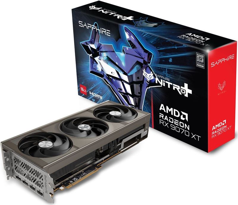 Sapphire - RX 9070 XT Nitro+ OC X3 - Grafische Kaart - 16GB GDDR6 - Zwart