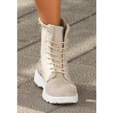 LASCANA Schnürstiefelette zum Schnüren, modische Optik im Combat Look, Reißverschluss-Boots