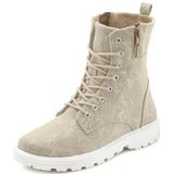 LASCANA Schnürstiefelette zum Schnüren, modische Optik im Combat Look, Reißverschluss-Boots