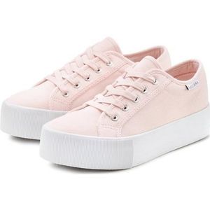 LASCANA Sneaker, Schnürhalbschuh, Freizeitschuh aus Textil mit Plateausohle