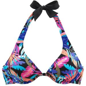 Bikinitop - Zwart Gedessineerd - Polyamide - Met Beugel