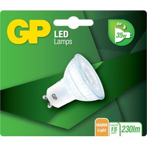GP Lighting - GP Led Gu10 Reflector - LED - Warm Wit - 4 Watt