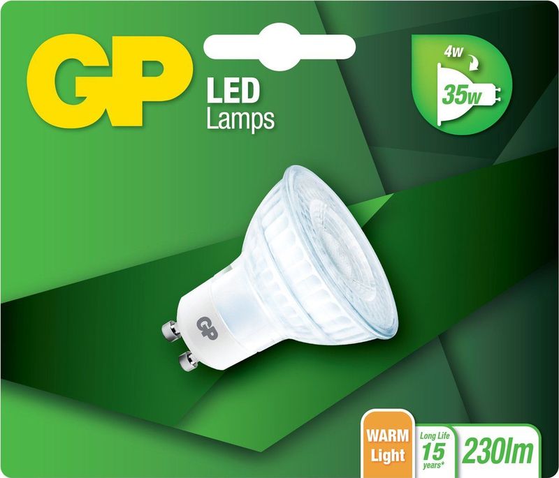 GP Lighting - GP Led Gu10 Reflector - LED - Warm Wit - 4 Watt