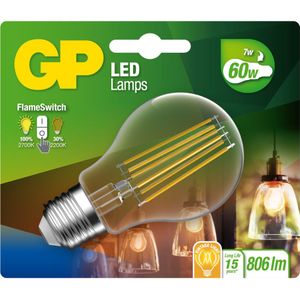 GP Lighting LED FlameSwitch E27 7W (60W) 806lm GP 085317 Merk GP BATTERIES