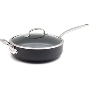 GreenPan Barcelona Infinity Pro hapjespan met deksel 28cm - zwart - inductie - PFAS-vrij