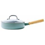 Stielkasserolle GreenPan Mayflower Mit Keramischer Antihaftbeschichtung Mit Deckel 24 cm