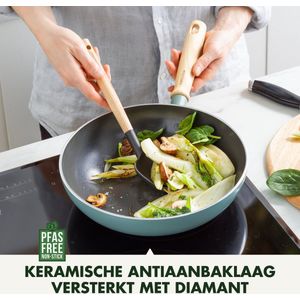 GreenPan - Mayflower - Koekenpan - Blauw - Keramische Antikleeflaag - 28 cm
