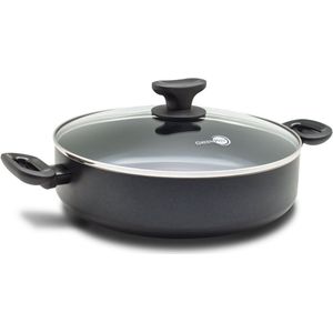 Greenpan Torino Keramische Hapjespan - 28 cm - met glazen deksel