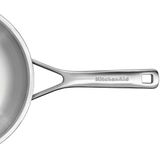 KitchenAid Wokpan Multiply 28cm - Roestvrij Staal - Geschikt voor Alle Hitters