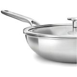 KitchenAid Wokpan Multiply 28cm - Roestvrij Staal - Geschikt voor Alle Hitters