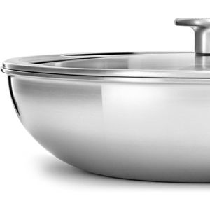 KitchenAid Wokpan Multiply 28cm - Roestvrij Staal - Geschikt voor Alle Hitters