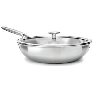 KitchenAid Wokpan Multiply 28cm - Roestvrij Staal - Geschikt voor Alle Hitters
