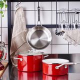 KitchenAid Steel Core Enamel kookpan 20cm 3,7L Keizerrood inductie PFAS vrij
