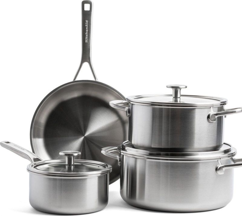 KitchenAid Pfannenset Multi-Ply Edelstahl - 7-teilig