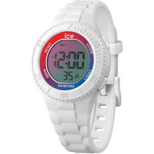 Ice-Watch - ICE digit Sunset Rainbow - Wit meisjeshorloge met kunststof band - 021397 (Small), Wit., riem